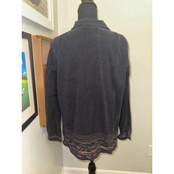 Bit & Bridle Black Embroidered Western Horse Long Sleeve TShirt Womens XL - Picture 7 of 8